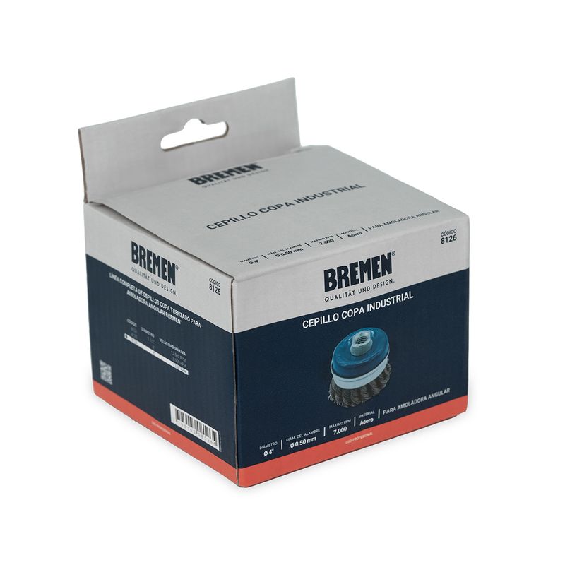 CEPILLO COPA INDUSTRIAL 4" (Amoladora Ang.) BREMEN®