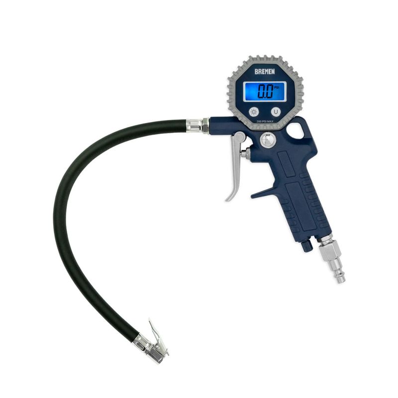 INFLADOR de NEUMATICOS con MANÓMETRO DIGITAL (PISTOLA) BREMEN® INFLADOR de NEUMATICOS con MANÓMETRO DIGITAL (PISTOLA) BREMEN®