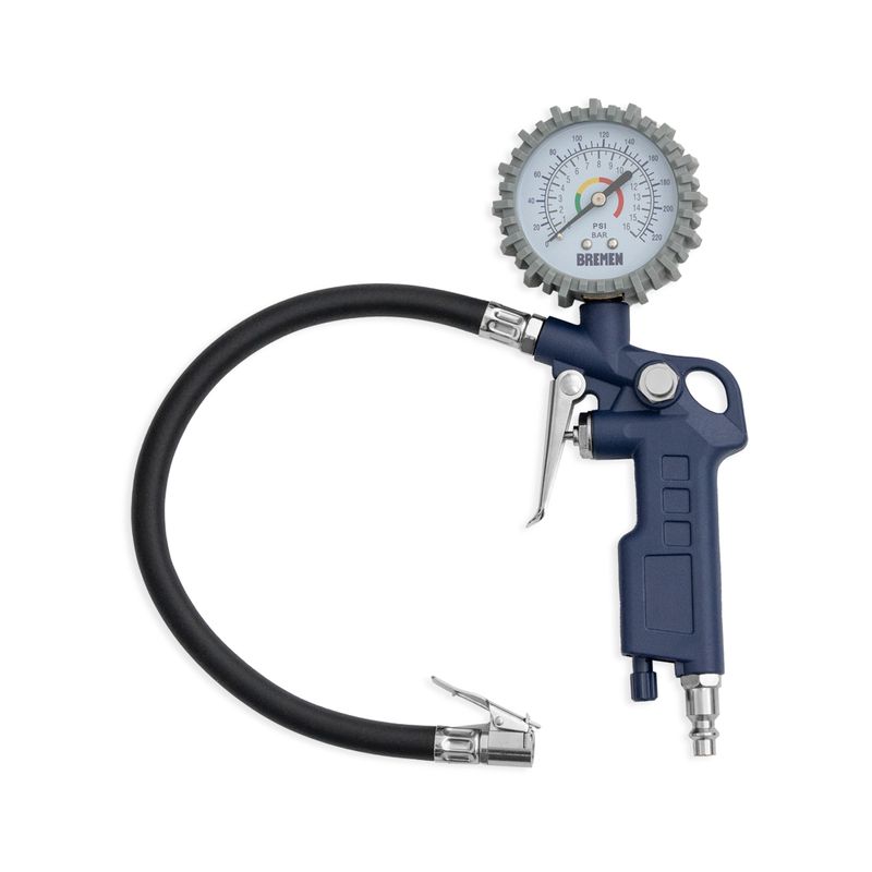 Inflador de Neumaticos con Manómetro (Pistola) BREMEN®