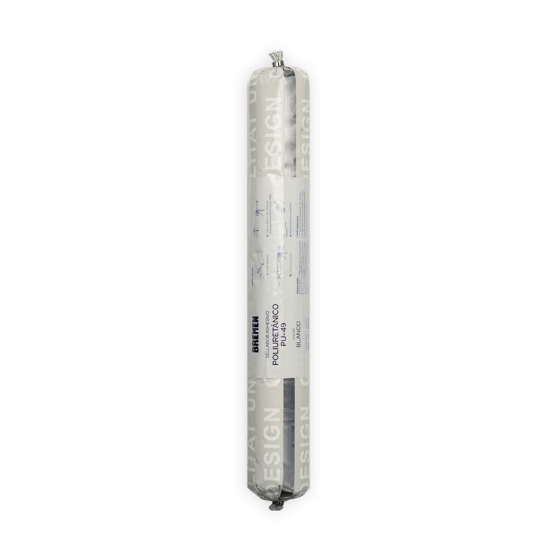 SEL. Sellador Adhesivo Poliuretánico PU-49 600ml [Blanco] BREMEN® (Caja x 12 Uni)