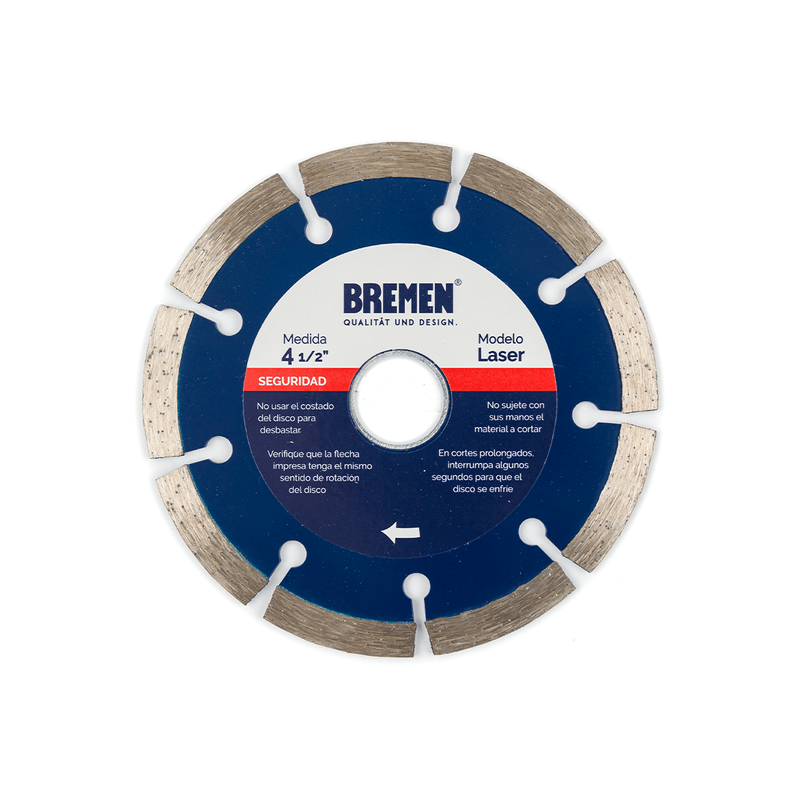 DISCO DIAM. BREMEN® 4-½” Seco (LASER) DISCO DIAM. BREMEN® 4-½” Seco (LASER)
