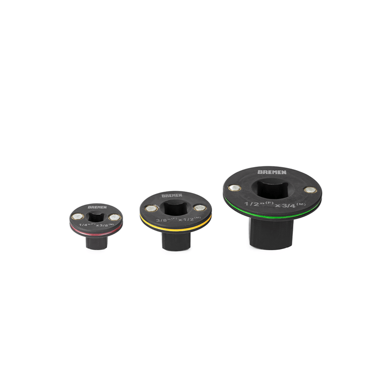 ADAPTADOR para IMPACTO PERFIL BAJO EN JUEGO 3 PZS [ 1/4″, 3/8″, 1/2″, 3/4″] (CrMo) BREMEN®