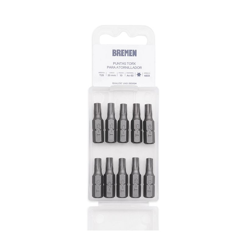 Torx:Puntas T-25 (L25mm) [10 unid]