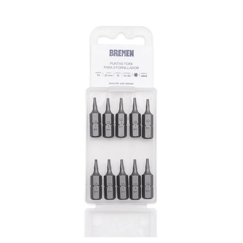 Torx:Puntas T- 6 (L25mm) [10 unid]