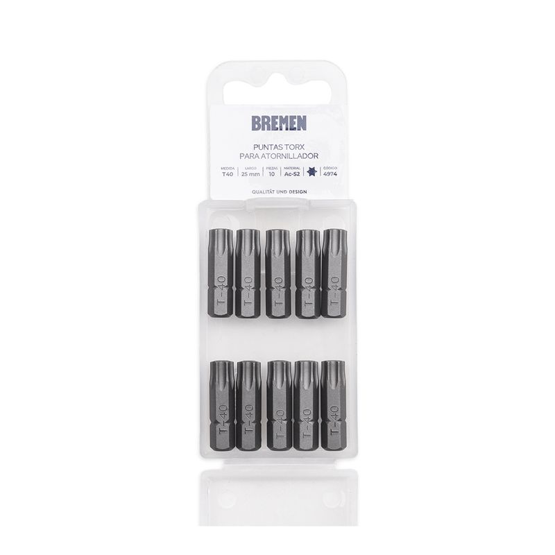 Torx:Puntas T-40 (L25mm) [10 unid]